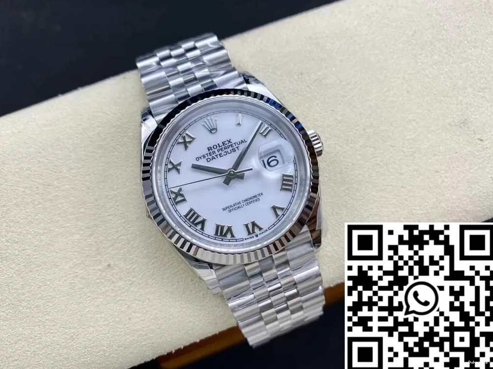 Dial VS M126234-0025 Rolex White 36MM Datejust Factory 0127